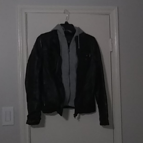 Ymi Jackets Coats Womens Ymi S Leather Hoodie Biker Jacket Poshmark